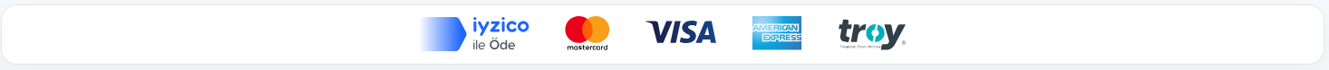 iyzico, Mastercard, Visa, American Express ve Troy güvenli ödeme yöntemleri